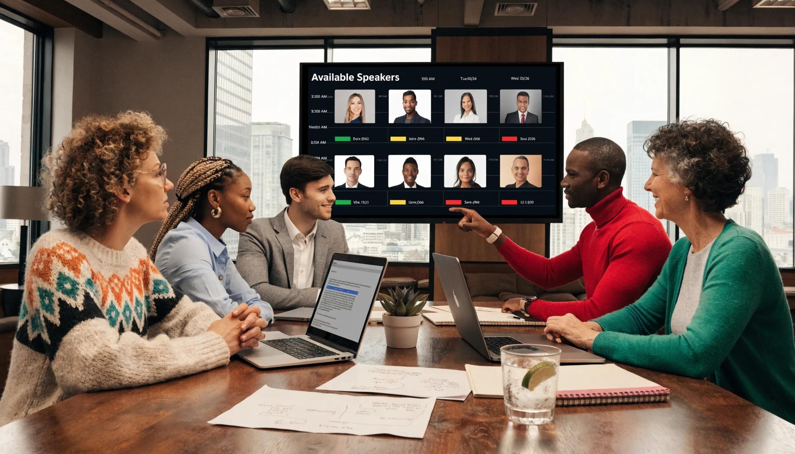 Concierge booking flow — clear timelines and logistics for speaker engagements