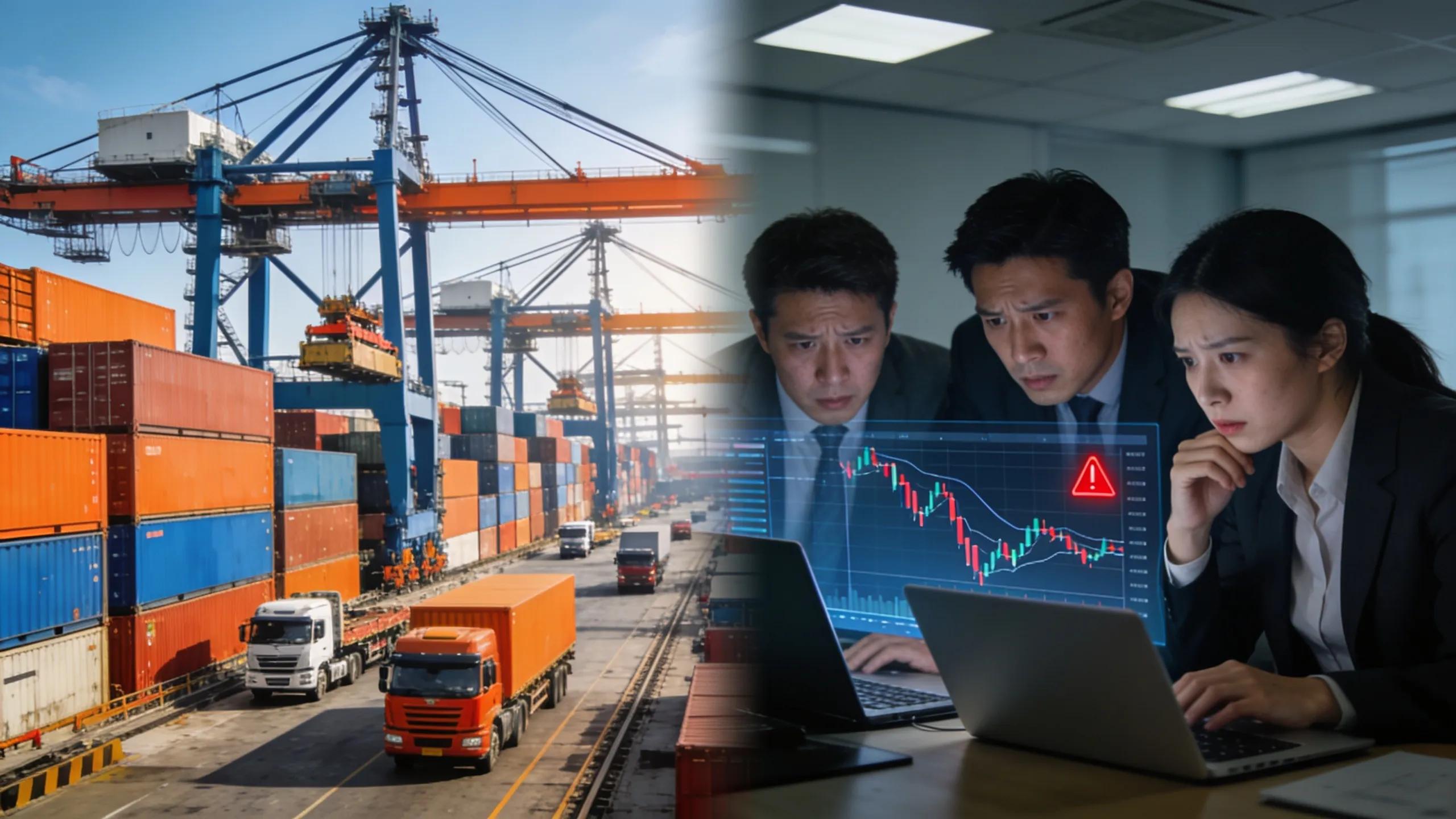 Shipping containers and executives considering trade tensions