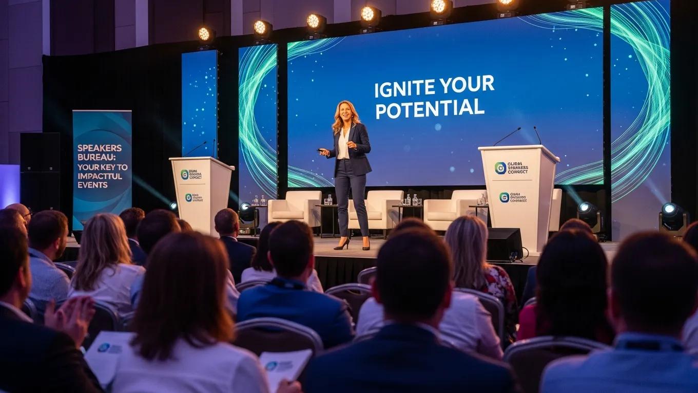 An engaging keynote speaker captivating an audience at a successful event