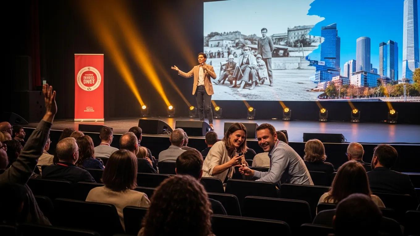Speaker using multimedia to boost audience engagement
